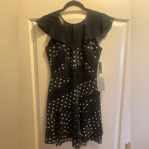 Harlyn Navy Polka Dot Dress XS
